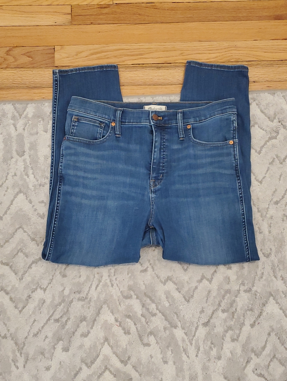 Madewell Stovepipe Slim Women’s Jeans in Medium Blue
